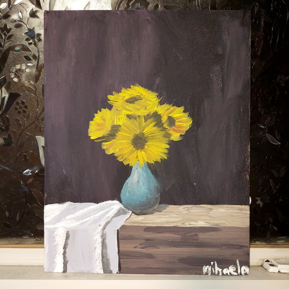 SUNFLOWER ACRYLIC PAINTING